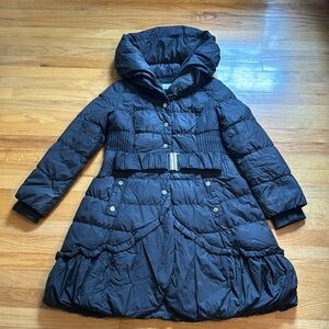 Karen Millen Black puffer coat - size 40 (M)